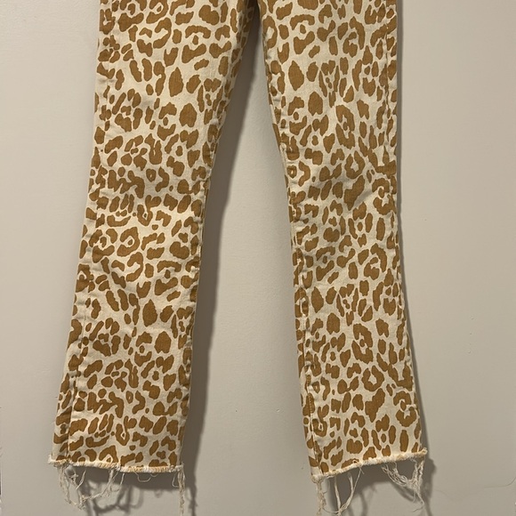 MOTHER Cheetah Leopard Prints The Hustler Ankle Fray Jeans Size 25 - Picture 3 of 9